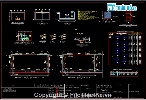 Bản vẽ,Bản vẽ autocad,bể nước trường học